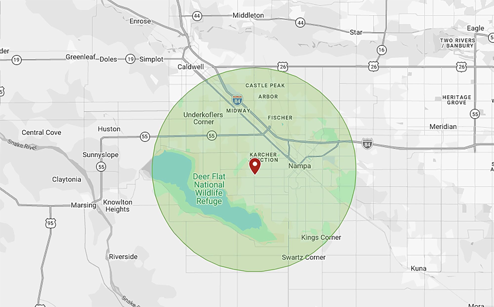 Service area map
